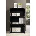 thumbnail image 5 of Hodedah 3-Shelf, 6-Door Multipurpose Bookcase, Black, 5 of 6
