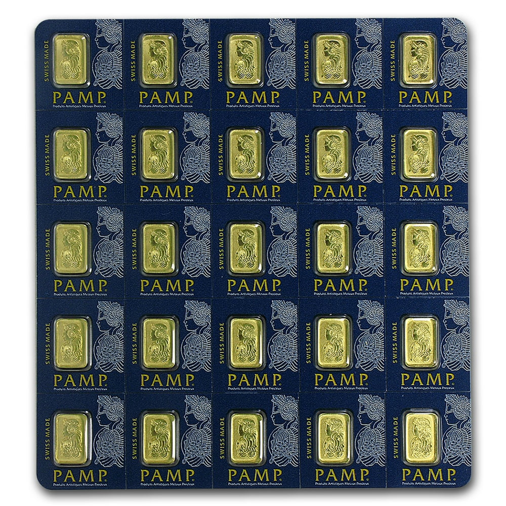 Pamp Suisse 25x1 gram Gold Bar Multigram+25 (In Assay)