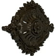 thumbnail image 3 of 35 7/8"W x 22 1/2"H x 4 3/8"P Antonio Ceiling Medallion, Hand-Painted Stone Hearth, 3 of 6