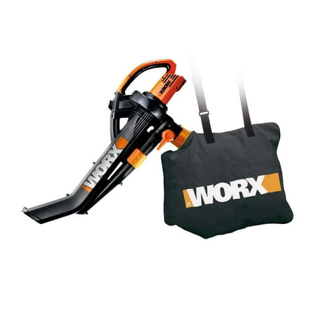 WORX WG509 Electric TriVac Blower/Mulcher/Vacuum & Metal Impellar Bag and (Best Rated Leaf Blower Reviews)