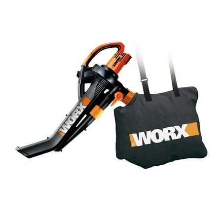 WORX WG509 Electric TriVac Blower/Mulcher/Vacuum & Metal Impellar Bag and (Best Outdoor Leaf Vacuum)