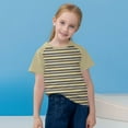 thumbnail image 2 of snilers Girls T Shirts Crew Neck Striped Short Sleeve Soft Comfortable Summer Top Casual Stylish Basic Tees for 3-14 Years Girls and Boys, 2 of 8