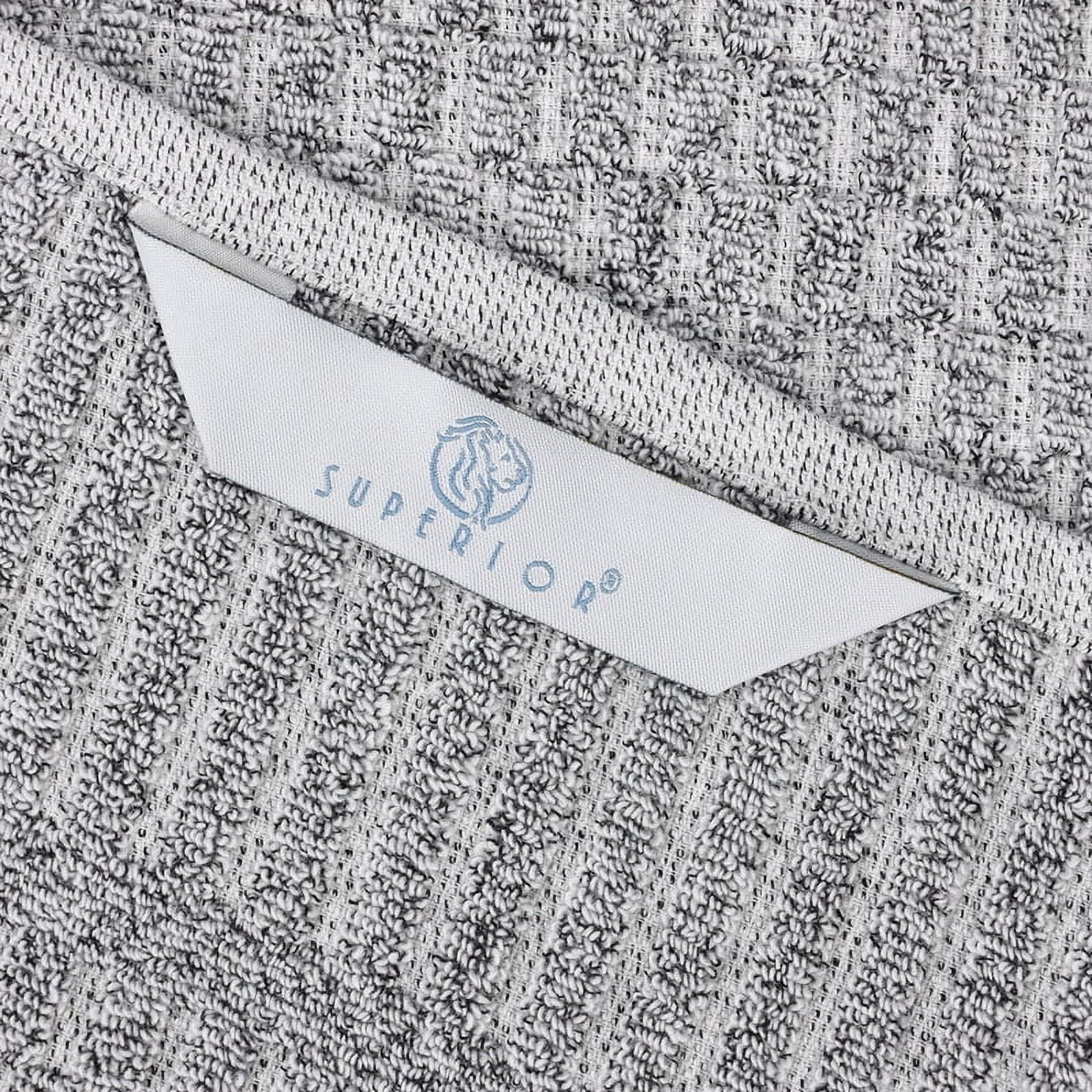 Superior Juno Viscose Cotton Blend Medium Weight Bath Sheets, Set of 2, Charcoal