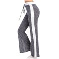 thumbnail image 2 of QLEICOM Womens Slacks Women's Wrinkle Free Relaxed Fit Straight Leg Pants Elastic Belt Fashion Printed Wide-Leg Pants Work Cargo Casual Pants Wide Leg Pants Relaxed Fit Trousers Gray L, 2 of 4