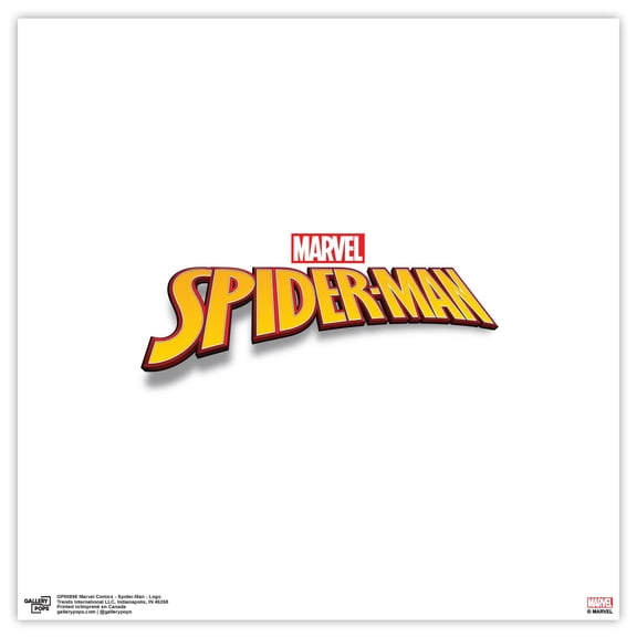 Gallery Pops Marvel Comics Spider-Man - Logo Wall Art, Unframed Version, 12" x 12"