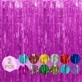 thumbnail image 3 of Wweixi Add Glamour To Party With Shimmer Metallic Streamers Curtain Glittering Purple 8.2ft,1pc 2Set, 3 of 6