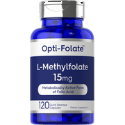 L Methylfolate 15mg | 120 Capsules | Methyl Folate 5-MTHF | by Opti-Folate
