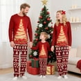 thumbnail image 6 of Gytharion Family Christmas Pajamas Matching Sets Cute Christmas Tree Print Long Sleeve Sleepwear and Plaid Pants 2 Piece Xmas PJs Set Winter Soft Comfy Holiday Loungwear for Family, 6 of 9