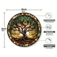 thumbnail image 2 of Tree Of Life Stained Glass Window Hanging Art Panel Suncatcher Ornament For Home, 2 of 5