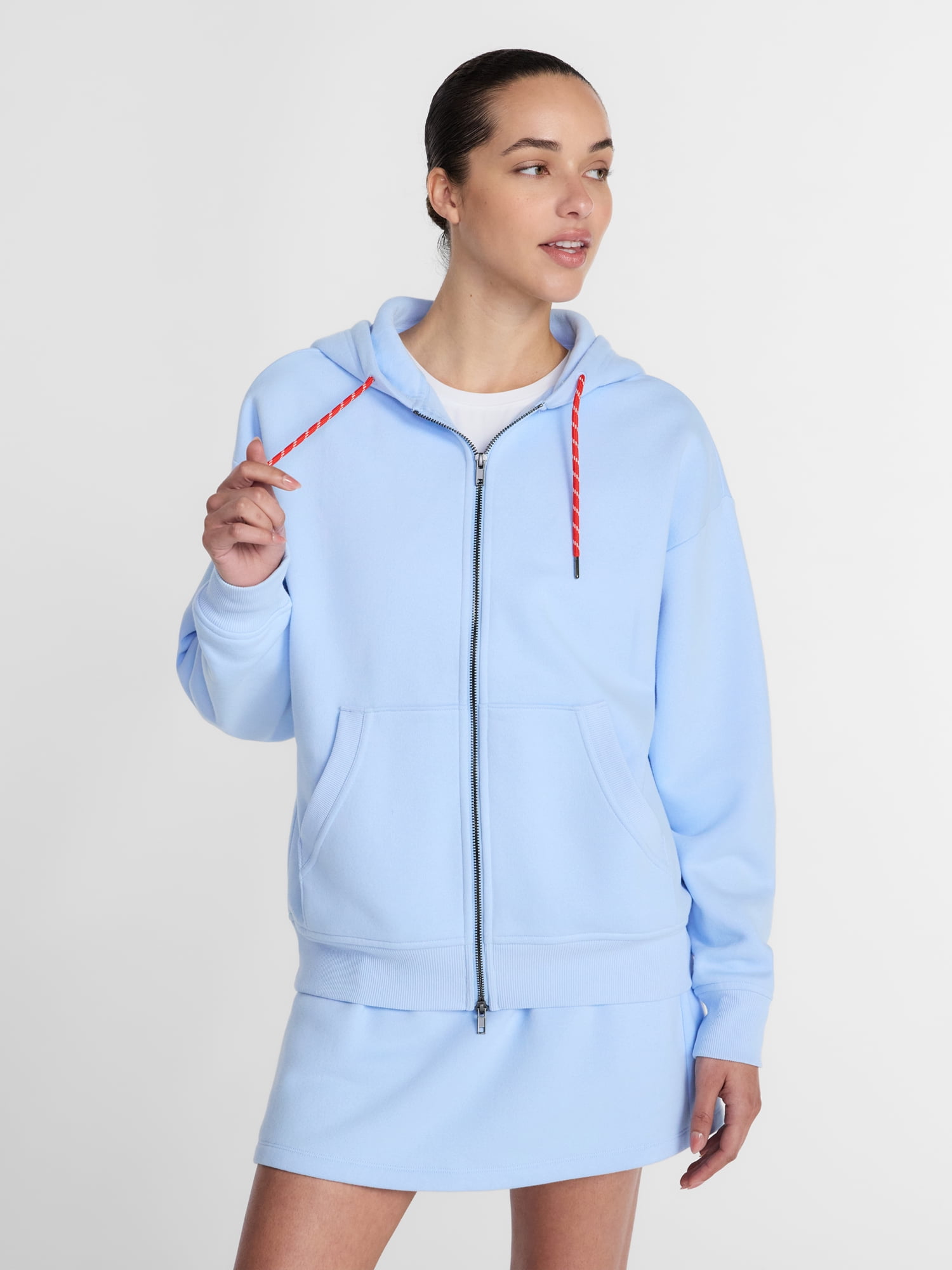 Athletic Works Women's and Women's Plus Full Zip Fleece Hoodie, Sizes XS-4X