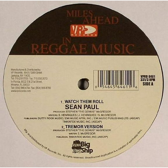 Sean Paul - Watch Them Roll - Vinyl