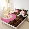 thumbnail image 3 of Castle Fairy Leopard Print Billiards Queen Sheets 4 Pieces, Sport Theme Queen Sheet Sets, Pink Brown Black,1 Fitted Sheet, 1 Flat Sheet and 2 Pillowcases, 3 of 6