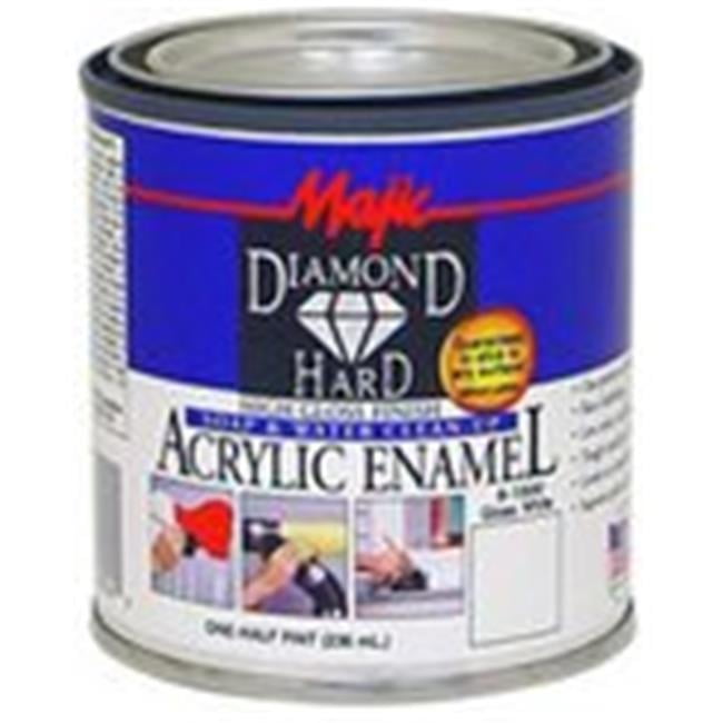 Majic Paints 815004 0.5 Pint Gloss White Diamond Hard Acrylic Enamel
