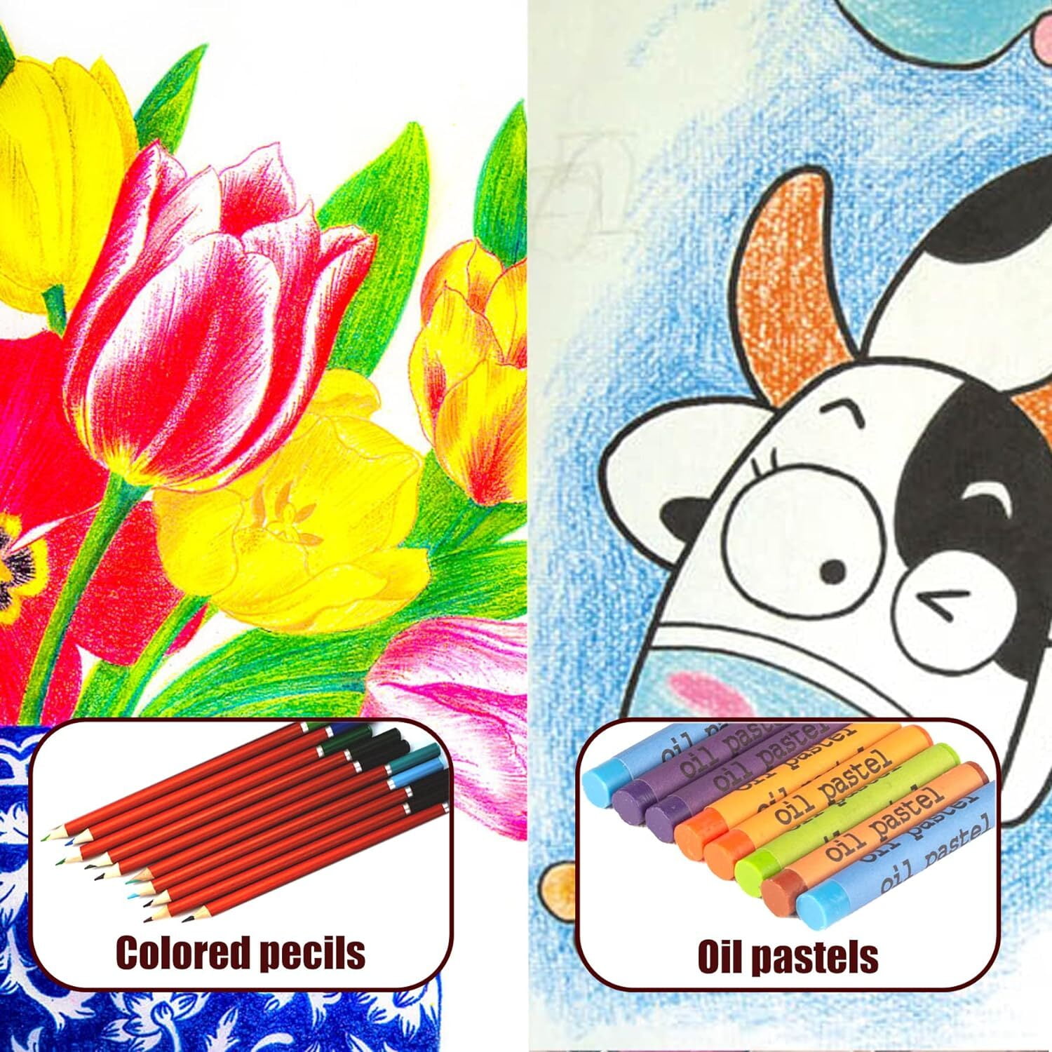 180 PCS Art Supplies, Drawing Art Kit in Wood Storage Case, for Kids Girls Boys Teens Artist 5 6 7 8 9 11 12, Creative Gift Box for Adults Artist Beginners Kids Girls Boys