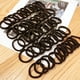 thumbnail image 5 of 50/100 Uds. Bandas negras para el cabello para mujeres y niñas, banda de goma elástica alta, lazos para el cabello, coleteros, accesorios, 5 of 5