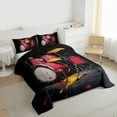 thumbnail image 3 of jejeloiu Oil Painting Drum Kit Twin Comforter Sets,Rock Music Instrument Bedding Set For Boys Kids Reversible 2-Piece, 3 of 8