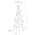 thumbnail image 3 of Gianni 70-inch 3-shelf Frosted Torchiere Floor Lamp Black, 3 of 3