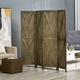 thumbnail image 2 of HOMCOM 4-Panel Privacy Screen with Foldable Design Wood Frame White 5.6FT, 2 of 10