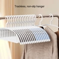 thumbnail image 3 of Pebbuoy 5Pcs Coat Hangers Thick Large Structure Great Load Bearing Anti-scratch Seamless Wet Dry Dual Use Pants Hangers, 3 of 8