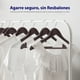thumbnail image 3 of Ganchos de Madera Premium Serenelife, Ahorradores de Espacio, Resistentes, con Gancho Metálico Giratorio de 360°, para Abrigos, Pantalones y Vestidos, Marrón, Pack 30, 3 of 7
