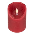 thumbnail image 3 of Northlight 4" LED Red Flameless Battery Operated Christmas Decor Candle, 3 of 5