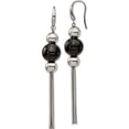 thumbnail image 1 of Stainless Steel Polished Black Ip-Plated Dangle Shepherd Hook Earrings Made In China sre1332, 1 of 5