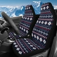 thumbnail image 3 of Binienty Christmas Stripes Vehicle Front Seat Covers Fuzzy Fluffy Auto Seat Covers Set Soft Plush Comfortable Carseat Cover Set of 2 Car Accessories for SUV Truck Van, 3 of 8
