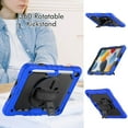 thumbnail image 3 of XYX For iPad 9th/8th/7th Generation 10.2 inch Case, 360 Rotating Shockproof Cover with Stand, Screen Protector, Shoulder Strap, Blue, 3 of 7