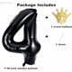 thumbnail image 2 of Globo Antwhale número 4 negro de 40" con corona dorada, 2 of 3