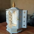 thumbnail image 4 of wood Temple white with Embossed and LED Light on the Back side, 4 of 7