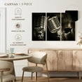 thumbnail image 5 of Elephant Stock Three Vintage Microphones Wall Art - Horizontal Multi Panel Canvas - Living Room Wall Decor - Music Multi Panel - Black And Gray Decor - 33" x 20", 5 of 8