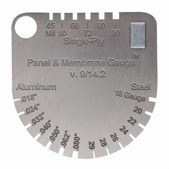Upgraded Panel & Membrane Gauge Shingle, Replaces Shingle Gauge, Measuring Thickness and Metal Gauge