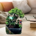 thumbnail image 3 of Desktop Waterfall Fountain Rockery Fisherman Landscape Bonsai Decoration, 3 of 8