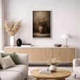 thumbnail image 5 of Framed Canvas Print Vintage Floral Wall Art Dark Academia Decorative for Living Room Bedroom - 16"x24" WHITE, 5 of 8