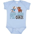 thumbnail image 3 of Inktastic Moo Moo I'm 1 with Cute Holstein Cows Boys or Girls Baby Bodysuit, 3 of 5