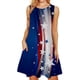 thumbnail image 2 of Vestido estampado sin mangas del día de la independencia de playa casual de verano para mujer Fridja  hjkh4501, 2 of 5