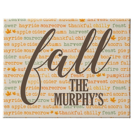 personalized fall words canvas walmart com