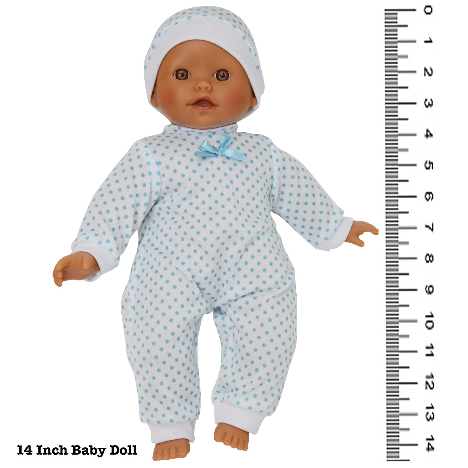 The New York Doll Collection 14 inch Soft Body Hispanic Baby Doll