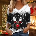 thumbnail image 2 of Active Tops Women Ringer Tee Casual Women Summer Women Solid Tee T Shirt Women Short Sleeve Set Shirt for Women Long Sleeve Compression Women T Shirts Long Sleeve Short Sleeve T Black L, 2 of 5