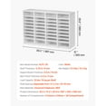 thumbnail image 3 of KFFKFF Document Divider, 36 Sections Office Postbox with Modifiable Racks, Timber Post Sorter Medium Density Fiberboard for Office, Home, Classroom Storage of Files, Documents, Papers, in White, 3 of 9