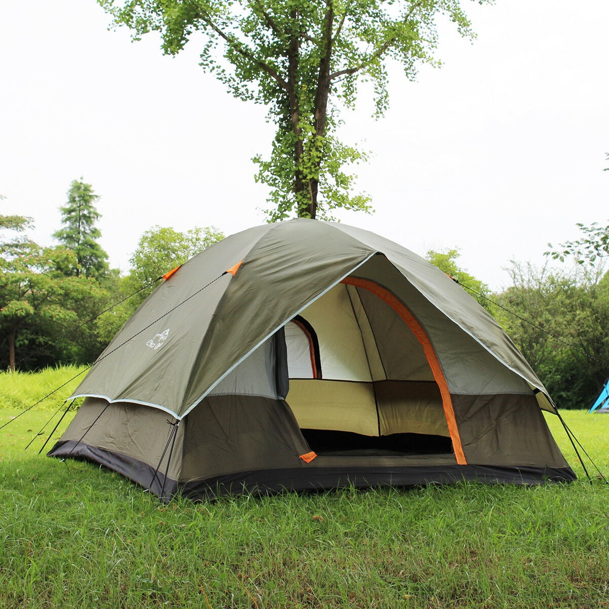 Waterproof Camping Tent, Double-layer 3-4 Person 60-Second Set Up Tent ...