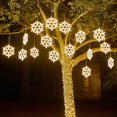 thumbnail image 2 of Guirnalda de luces LED con forma de pentagrama y copo de nieve para porche, cafetería, exterior e interior. Amarillo, 2 of 9