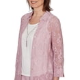 thumbnail image 4 of Alfred Dunner Womens Petite Floral Lace Two In One Top With Necklace, 4 of 4