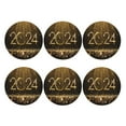 thumbnail image 2 of Bingfone Vintage 2024 Happy New Year Leather Drinks Coasters With Set Of 6,Suitable For Home Kitchen,Coffee Cup Coasters Home Gift, 2 of 9