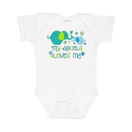 

Inktastic My Abuela Loves Me- Cute Elephants Gift Baby Boy or Baby Girl Bodysuit