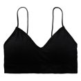thumbnail image 3 of SMihono Women Wireless Thin Straps Bras Anti Exposure Base Everyday Bra Comfy Breathable Sling Bra Fashion Beautiful Back Bra Black Free Size, 3 of 3