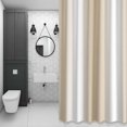 thumbnail image 4 of Beige Gradient Shower Curtain for Bathroom Decor, Countryside Farmhouse Waterproof Fabric Shower Curtain, 60"x72" Set with 12 Hooks, 4 of 9
