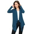 thumbnail image 5 of Made by Johnny Women's Off-Duty Open Front Cardigan L TEAL, 5 of 6