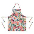 thumbnail image 2 of Pioneer Flower Floral Print Pattern Apron-Garden Aprons for Women with Pockets-Cotton Linen Waterproof Kitchen Cooking Gardening Aprons Adjustable for Kitchen,Cooking,BBQ and Salon 33x27 Inch, 2 of 7