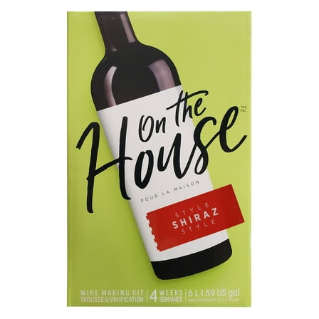 On The House Shiraz Style Wine Ingredient Kit